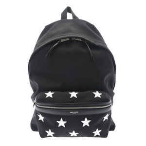 SAINT LAURENT Star Backpack Black Canvas Rucksack Daypack